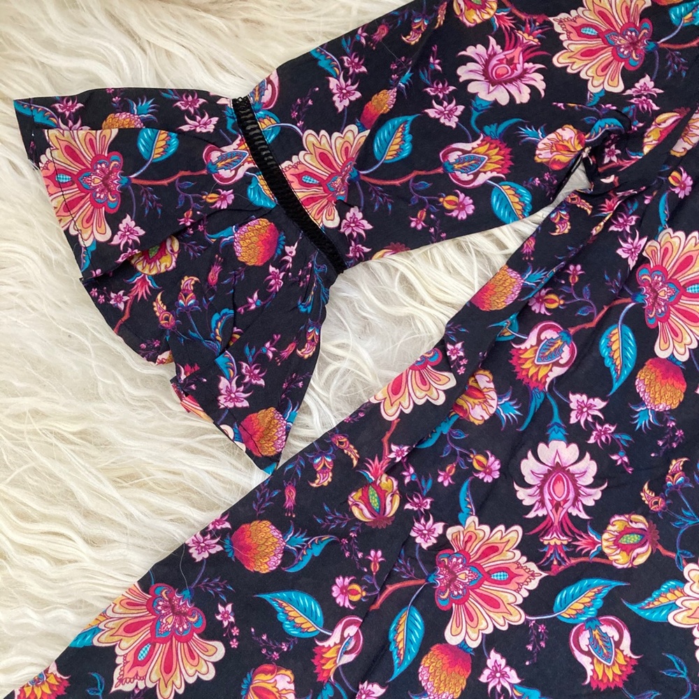 Nanette Lepore Black Floral Tatum Tunic - Picture 16 of 16